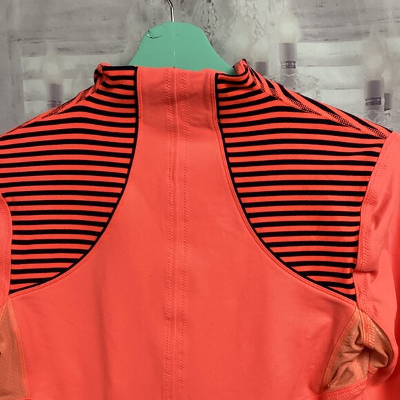 Lululemon Stride Jacket Neon Coral Orange Define Forme Striped 6 - Picture 13 of 13